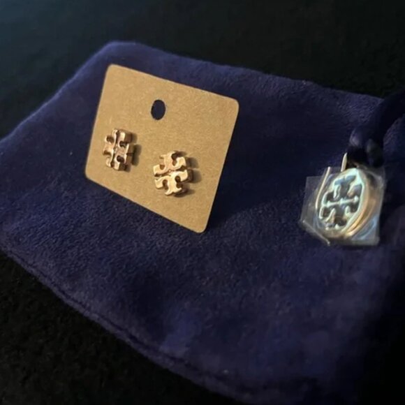 Tory Burch Kira Stud Earring in Rose Gold with Original Dust Bag - Picture 8 of 10